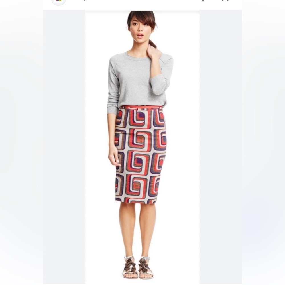 Boden pencil skirt, retro print, US size 6R